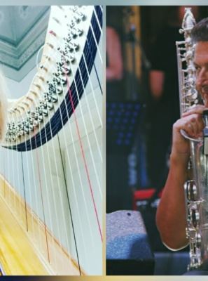 Maria Grazia Annesi, arpa, e Fulvio Palese, sax