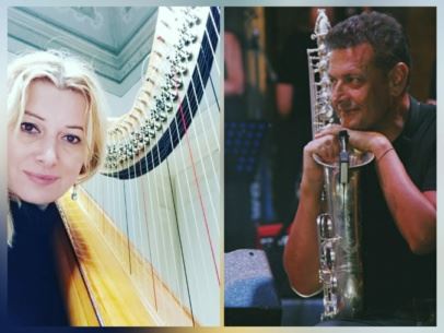 Maria Grazia Annesi, arpa, e Fulvio Palese, sax