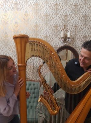 Maria Grazia Annesi, arpa, e Fulvio Palese, sax